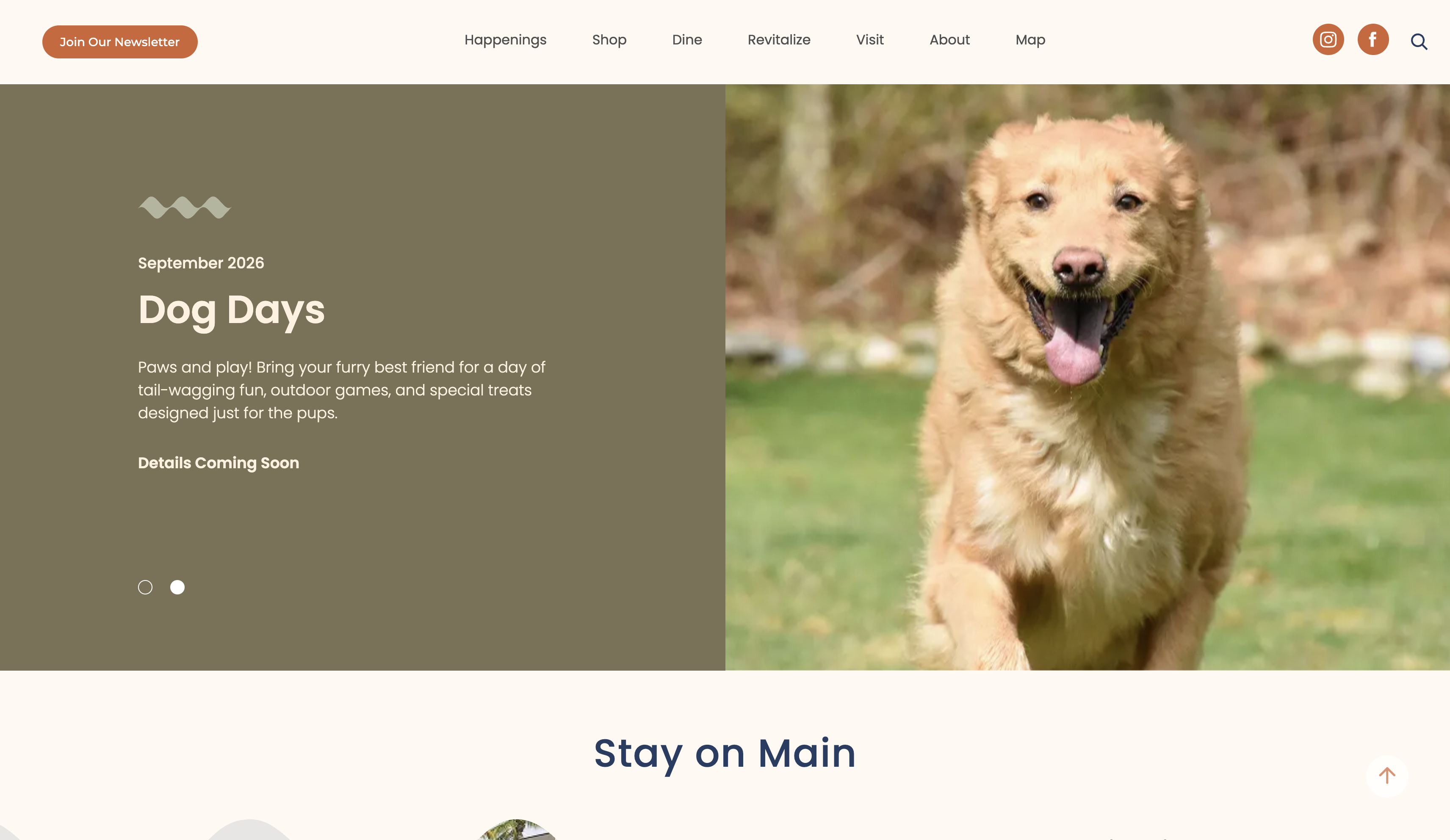 MainStreet — Happenings events section