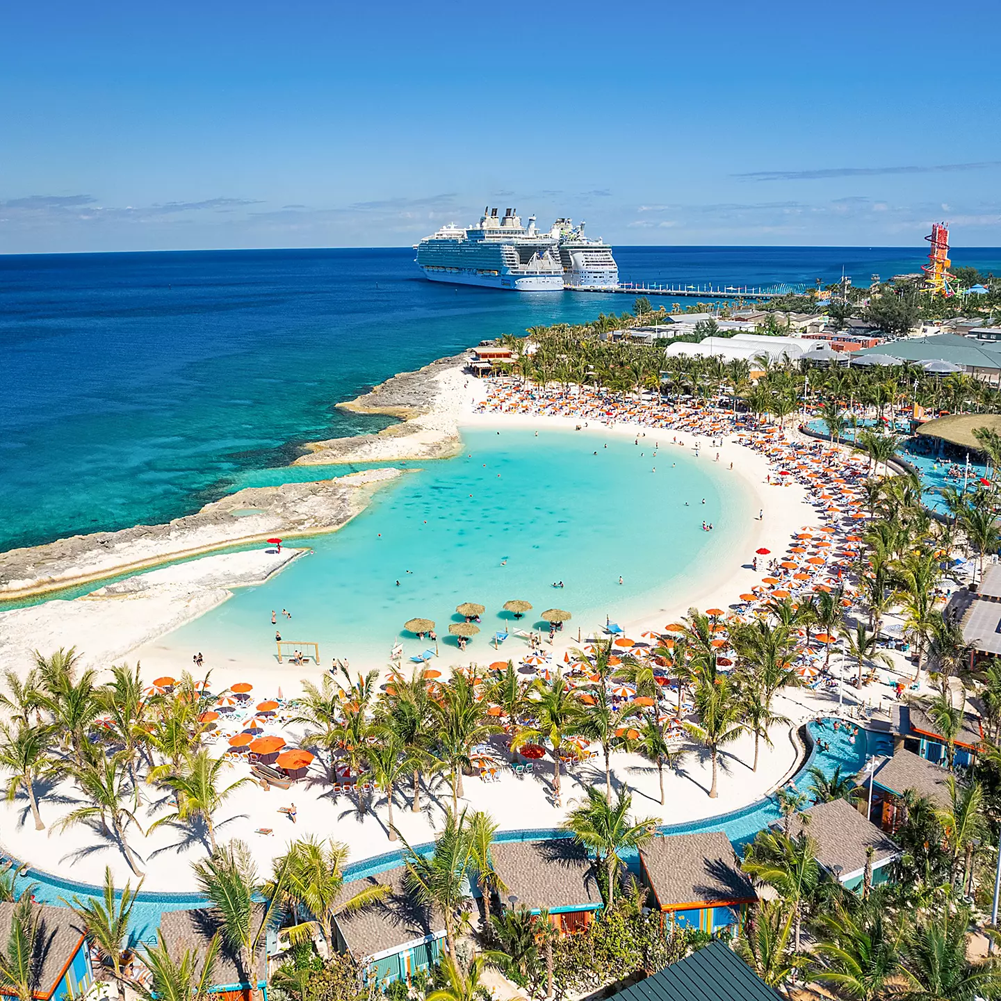 RCI — Perfect Day at CocoCay Beach Aerial