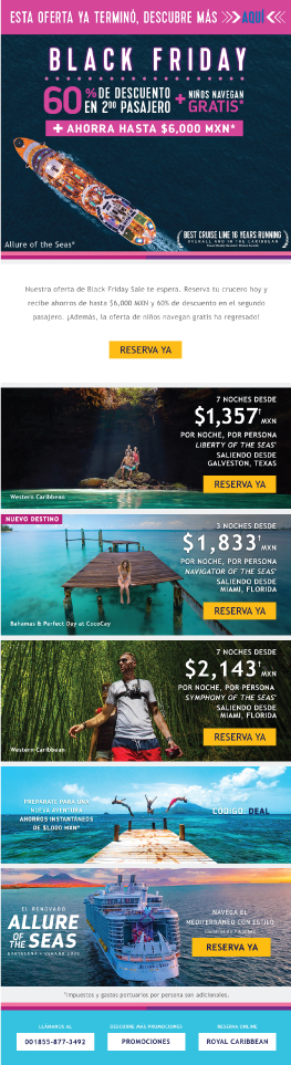 RCI — Black Friday Email Campaign